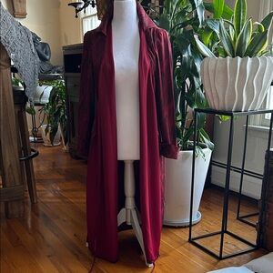 INC International Concepts Red Long Coat